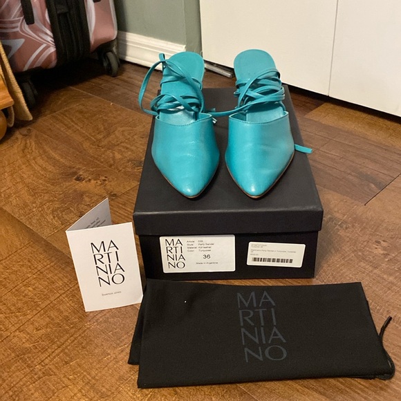 Martiniano Party Sandal in Turquoise, 36 - Picture 2 of 6